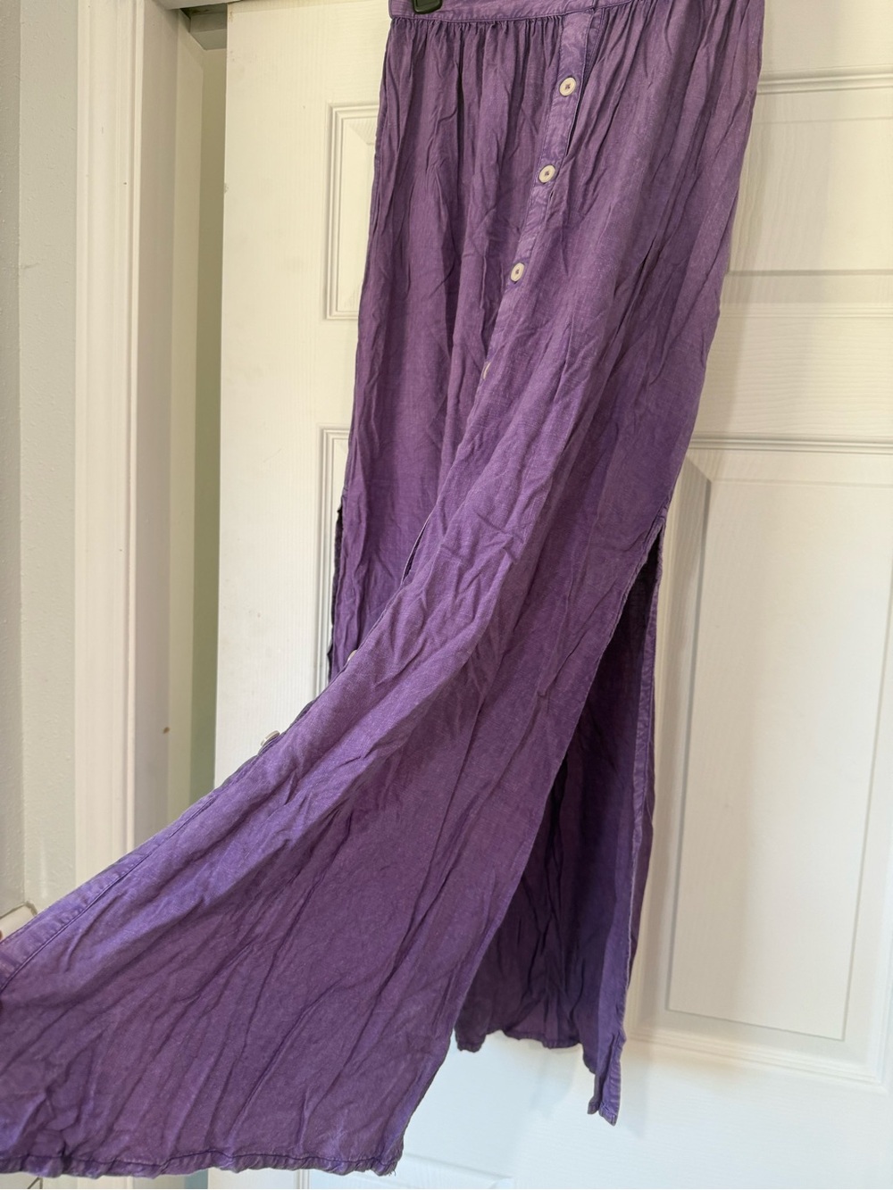 Earthbound Purple Button-Front Maxi Skirt - Picture 5 of 8